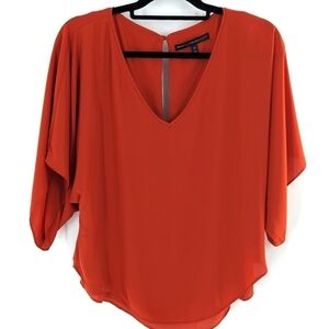 WHBM dolman sleeve burnt red blouse size XS